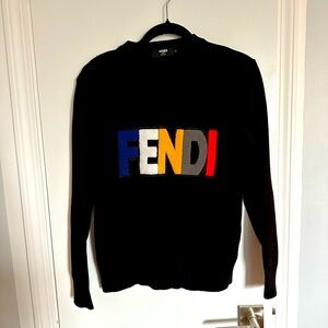 Fendi Black Sweater  Logo